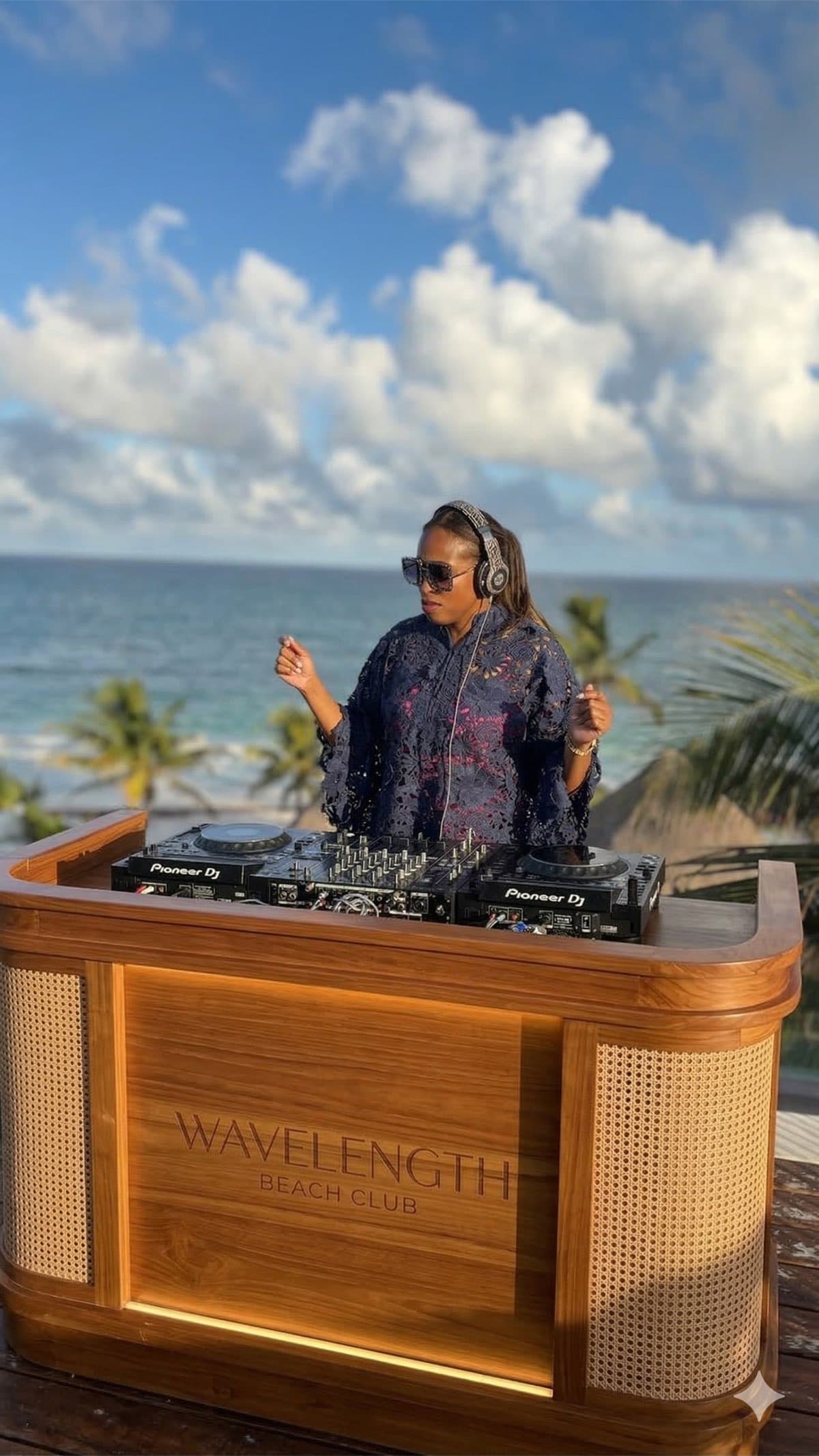 L8DY8 mixing oceanside with Pioneer DJ