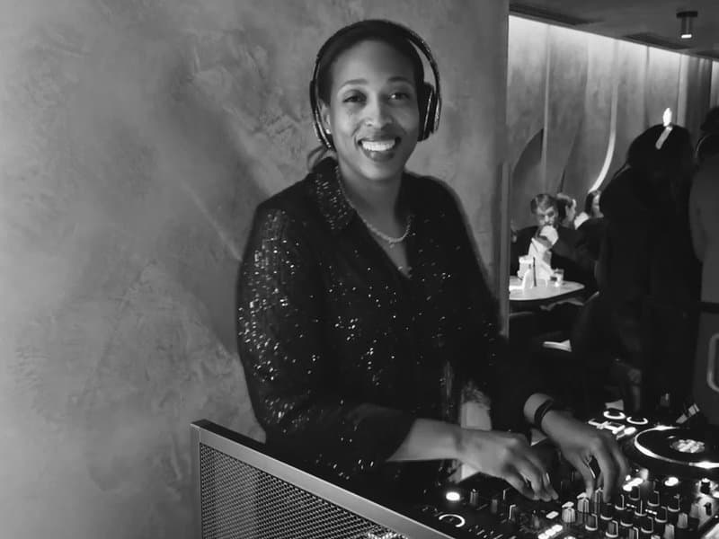 L8DY8 DJing at beachfront venue